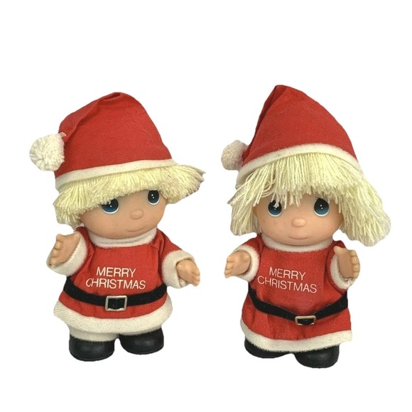 Precious Moments Santas Dolls Hi Babies Enesco 5" Tall 1999 Red White Hat Vtg 2 - Picture 1 of 9